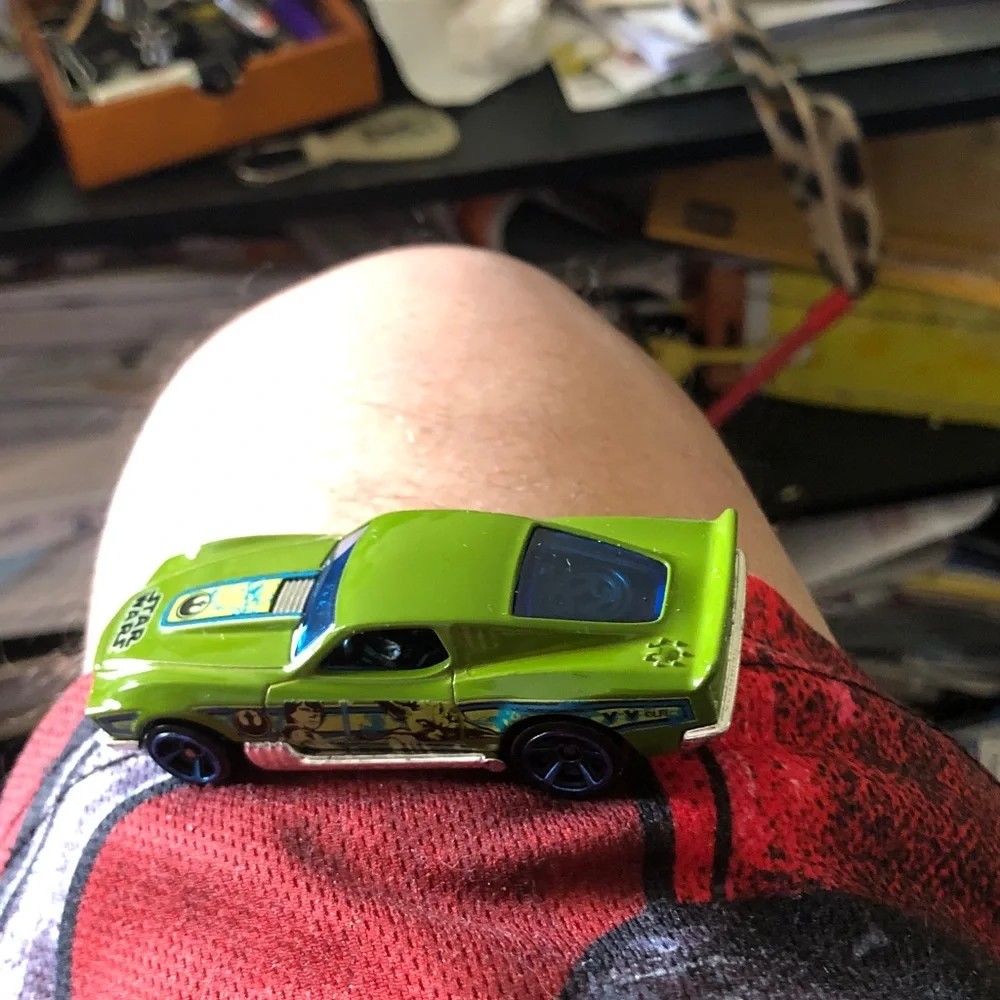 Star Wars Lime Green Collectible Die-Cast Car with Blue Accents